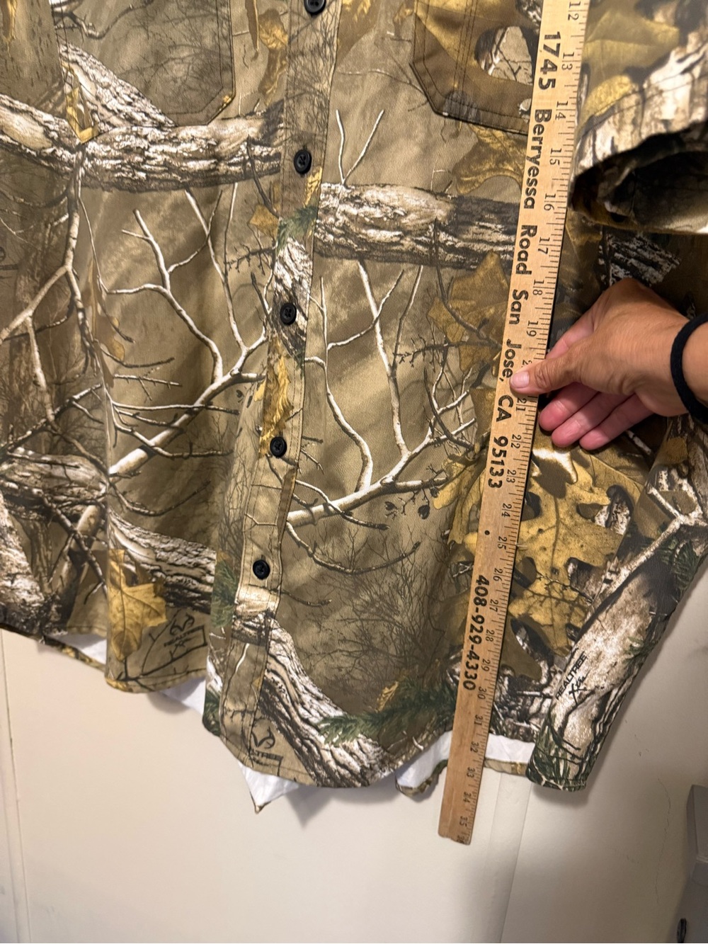 Walls Realtree xtra camo shorts sleeve bottom front shirt hunting men’s 3XL - Picture 7 of 15